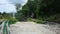 Train track on hellfire pass mountain at Tham krasae in Kanchanaburi, Thailand