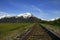 Train tracks in Chugach National Forest