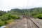 Train tracks at the old coach road, New Zealand