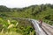 Train tracks at the old coach road, New Zealand