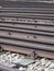 Train tracks in rail yard