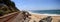 Train tracks run through San Clemente State Beach