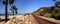 Train tracks run through San Clemente State Beach