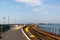 Train tracks running along the pier at Ryde Isle of wight, Ryde pier