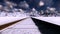 Train tracks on snow footage