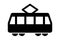 Train tram railroad crossing sign vector icon