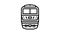 train transport vehicle line icon animation