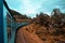 A train traveling on the Badulla Colombo railway line