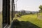 Train traveling through the Burmese fields