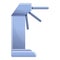 Train turnstile icon, cartoon style