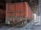 Train under loading of coal at a coal mine