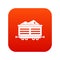Train waggon with coal icon digital red