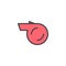 Trainer whistle filled outline icon