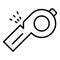 Trainer whistle icon, outline style
