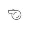 Trainer whistle outline icon