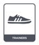 trainers icon in trendy design style. trainers icon isolated on white background. trainers vector icon simple and modern flat