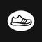 Trainers vector icon. Running shoe symbol isolated on background