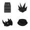 Training, animal and or web icon in black style.beauty, Coal mining icons in set collection.