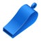 Training blue whistle icon, realistic style