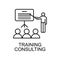 Training consulting line icon. Element of human resources icon for mobile concept and web apps. Thin line Training consulting icon