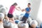 training - couple on stability balls