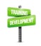 training development road sign illustration design