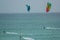Training Kite surfing in Baleal, Peniche, Portugal