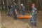 Training rescue injured people in difficult terrain