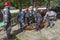 Training rescue people buried in the rubble of buildings