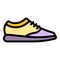 Training shoes icon color outline vector