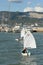 Training of young athletes of the sailing section on shverbots in Novorossiysk Bay