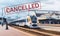 Trains cancelled due to pandemic of coronavirus