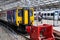 Trains at the Liverpool Lime Street railway station