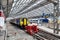 Trains at the Liverpool Lime Street railway station