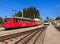 Trains on Mt. Rigi in Switzerland