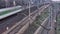 Trains on the platform time lapse.