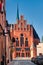 Traitional architecture of Torun old town, church of St. Catherine