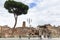 Trajan markets with visiting tourists and Roman citizens