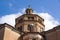 Trajan`s Forum Twin Churches beautiful renaissance and baroque domes in the historic center of Rome