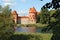 Trakai castle on island on Galva Lake.