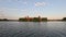 Trakai Castle, Medieval Gothic Island Castle, Located in Galve Lake. Flat Lay of the Most Beautiful Lithuanian Landmark.