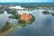 Trakai Island Castle and Galve lake in Trakai, Lithuania