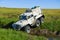 Trakol all-terrain vehicle will cross the creek in the tundra