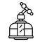 Tram cabin mountain icon, outline style