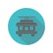 Tram car, train, passenger transportation long shadow icon. Simple glyph, flat vector of transport icons for ui and ux, website or