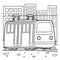 Tram Coloring Page