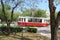 The tram in Evpatoria town, Crimea