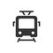 Tram front view vector glyph style icon