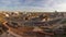 Tram lines and train station in Brno - panoramic view