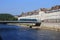 Tram over Battant bridge in Besancon